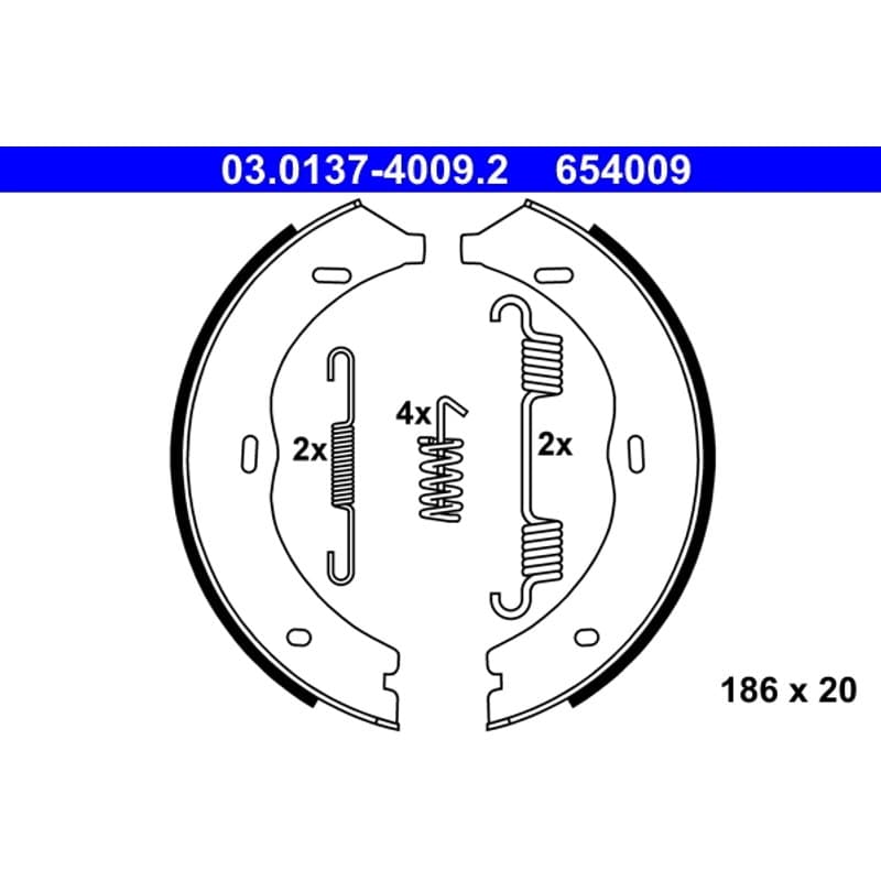 ATE Būgnai ir trinkelės 03.0137-4009.2