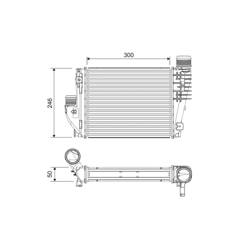 VALEO tarpinis suslėgto oro aušintuvas, kompresorius 818304