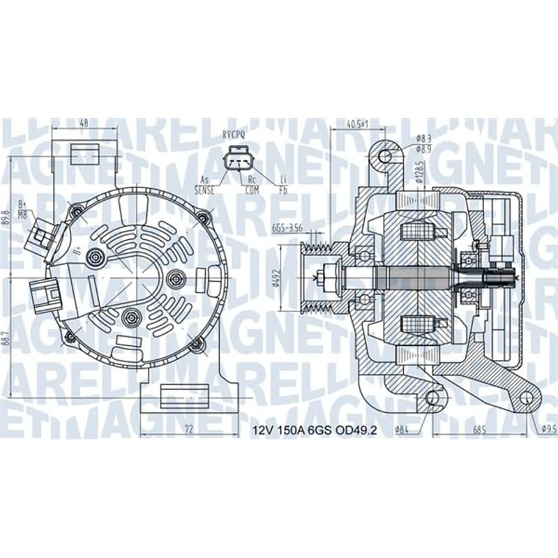 MAGNETIMARELLI kintamosios srovės generatorius 063731575010