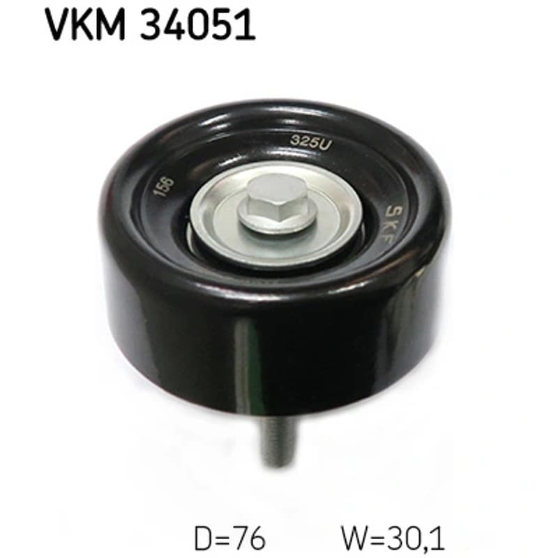 SKF VKM 34051 kreipiantysis skriemulys, V formos rumbuotas diržas