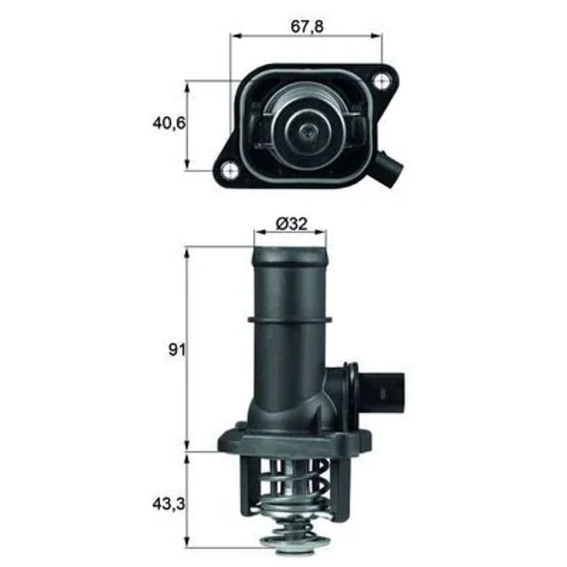 MAHLE TI 16 105 termostatas, aušinimo skystis