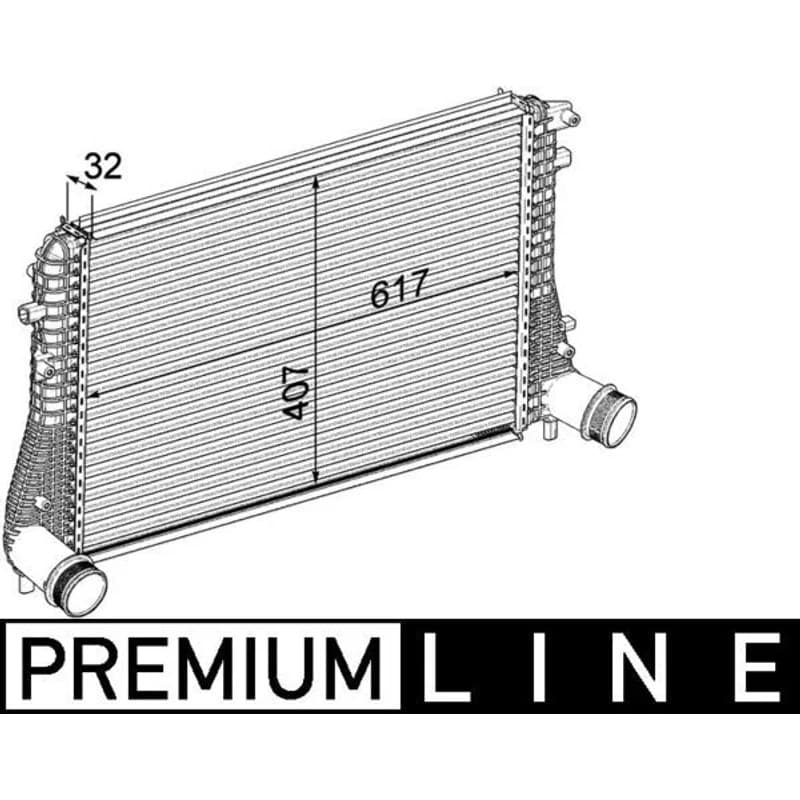MAHLE CI 207 000P tarpinis suslėgto oro aušintuvas, kompresorius