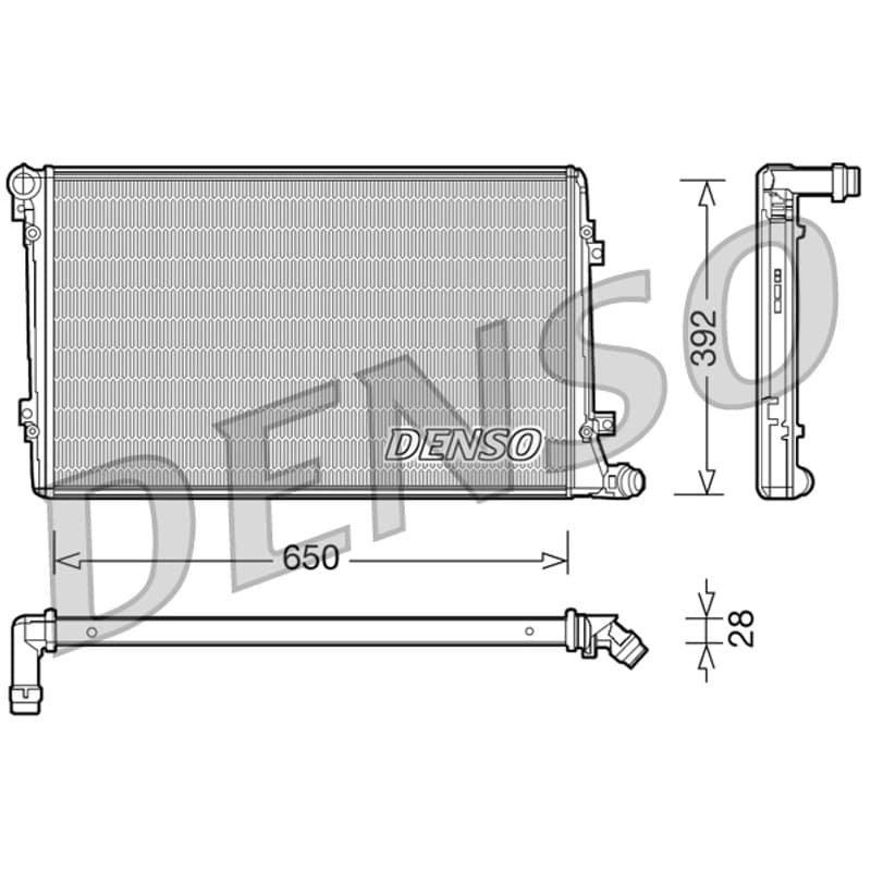 DENSO radiatorius, variklio aušinimas DRM32019