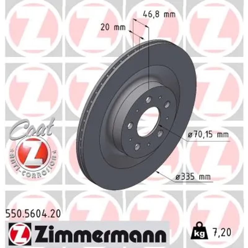 ZIMMERMANN stabdžių diskas 550.5604.20