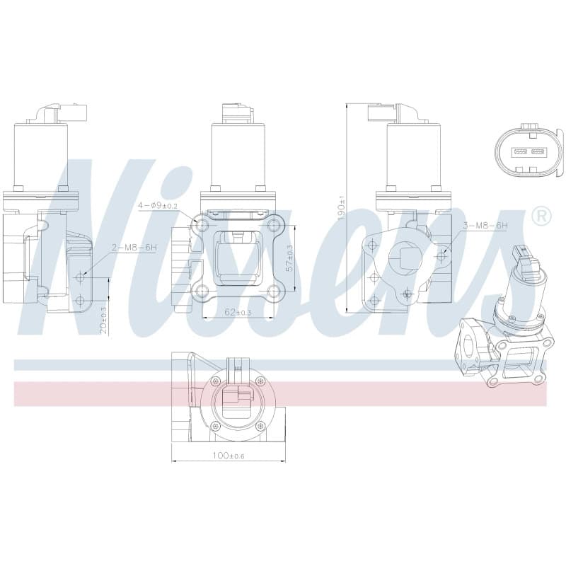 NISSENS ERG vožtuvas 98309
