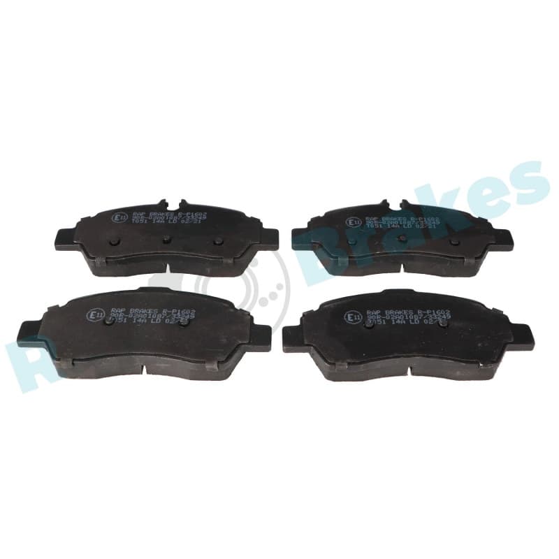RAPBRAKES stabdžių trinkelių rinkinys, diskinis stabdys R-P1602