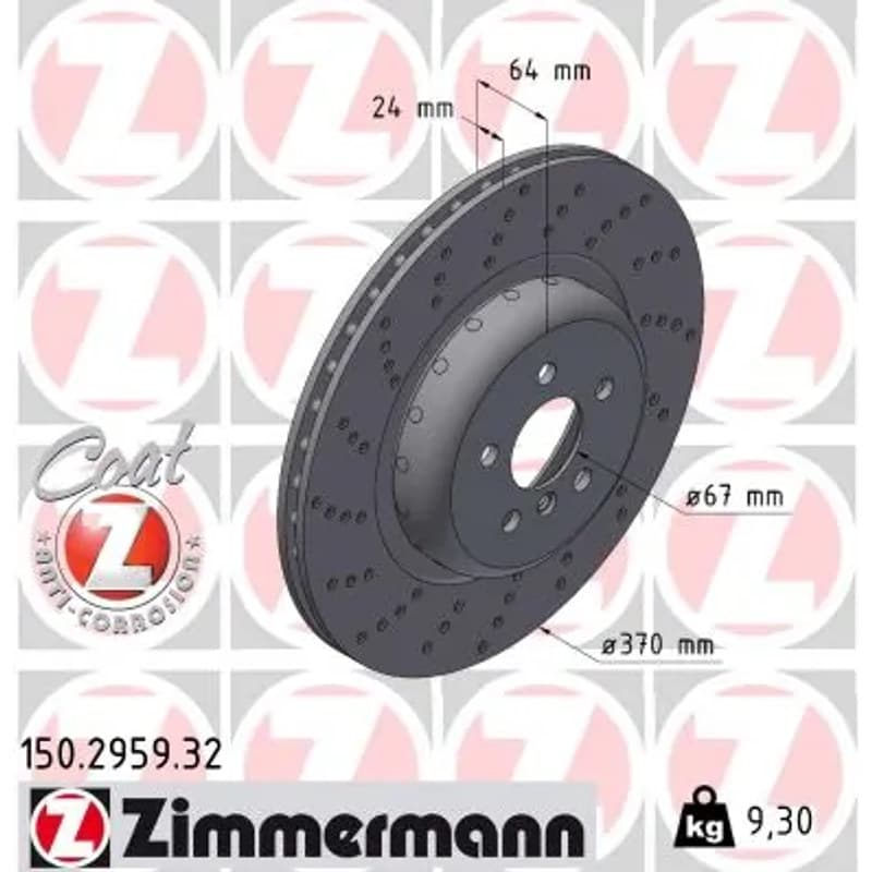 ZIMMERMANN stabdžių diskas 150.2959.32