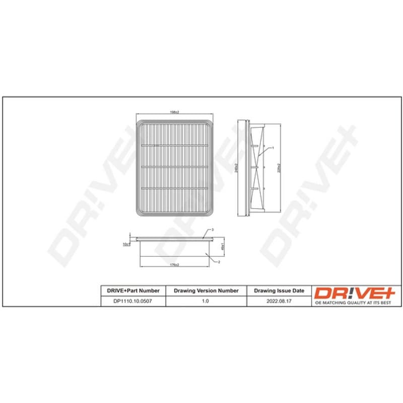 DRVE DP1110.10.0507 oro filtras
