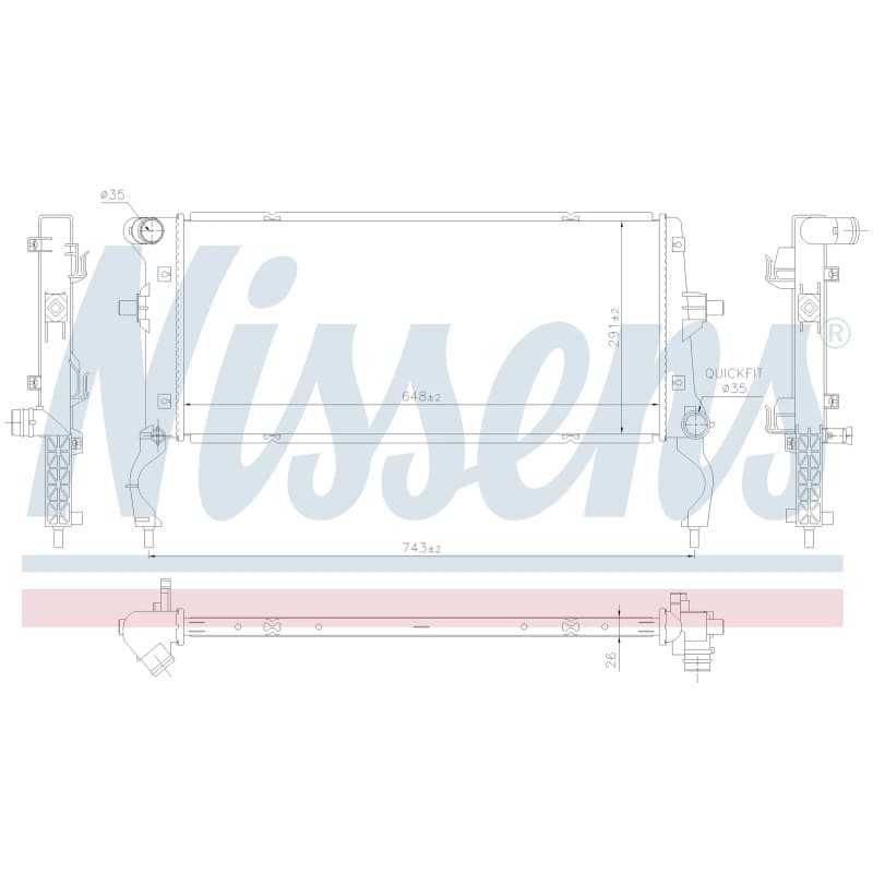 NISSENS radiatorius, variklio aušinimas 606739