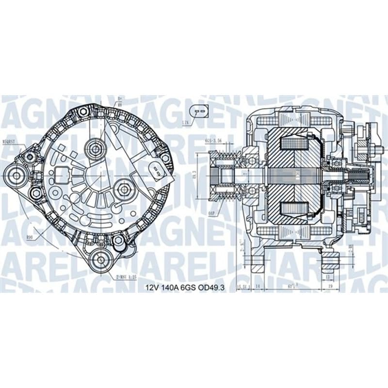 MAGNETIMARELLI kintamosios srovės generatorius 063731576710