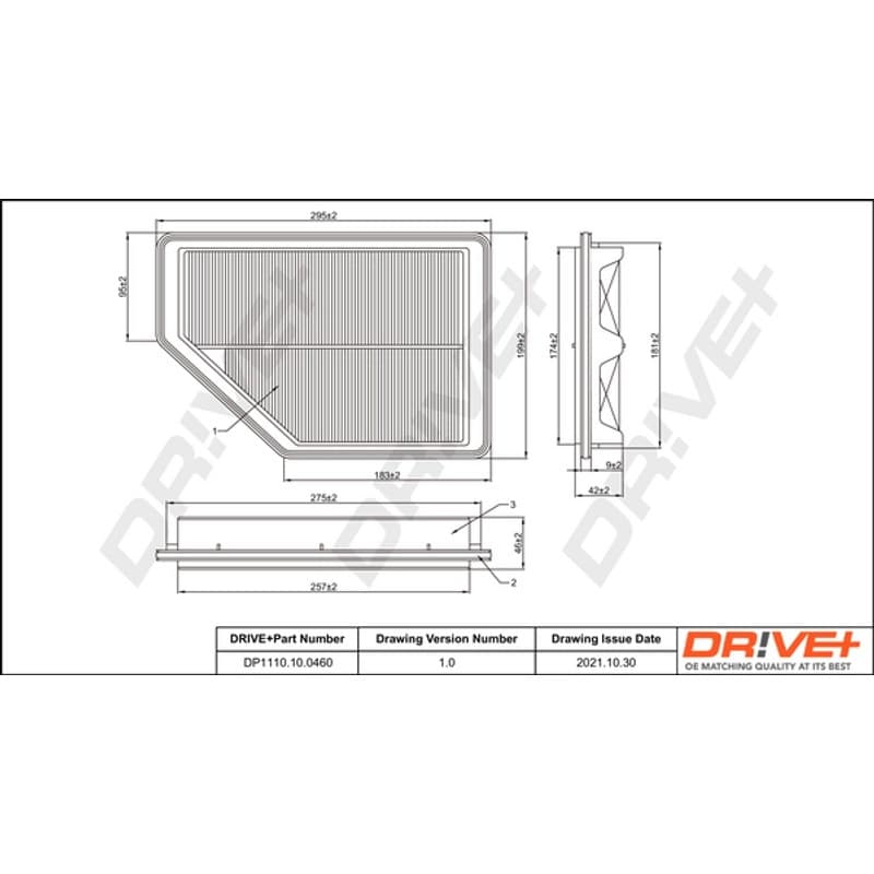 DRVE DP1110.10.0460 oro filtras
