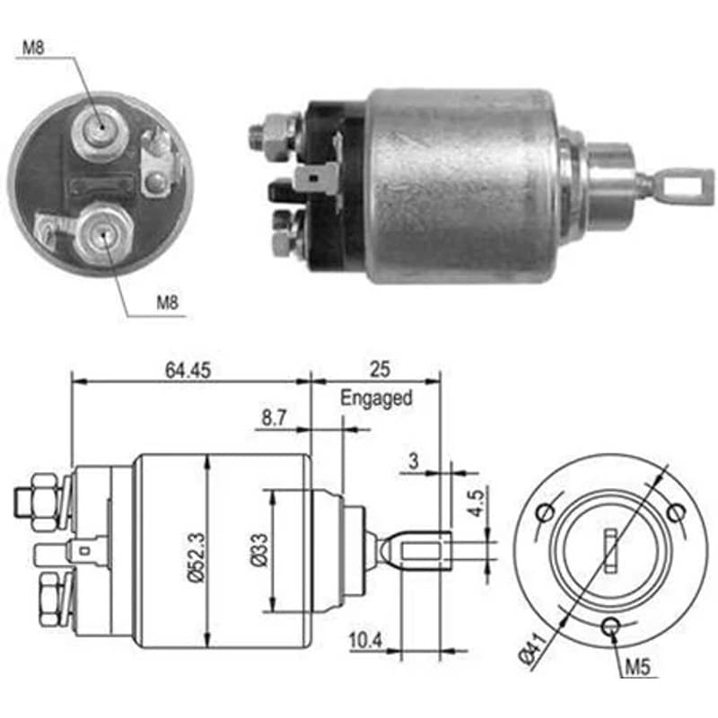 MAGNETIMARELLI solenoidinis jungiklis, starteris 940113050012
