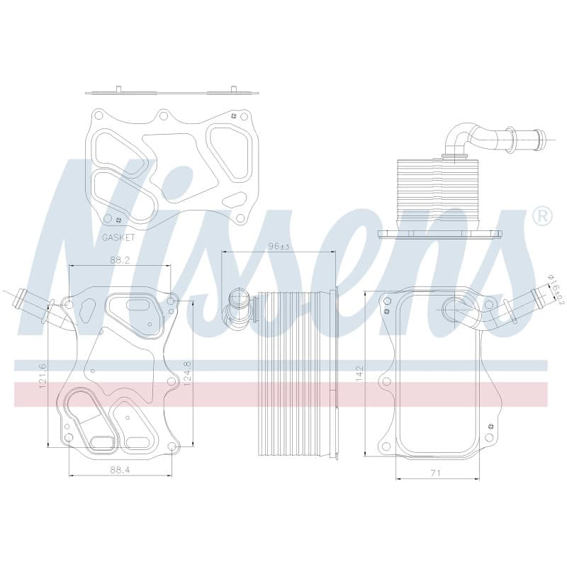 NISSENS alyvos aušintuvas, variklio alyva 91270