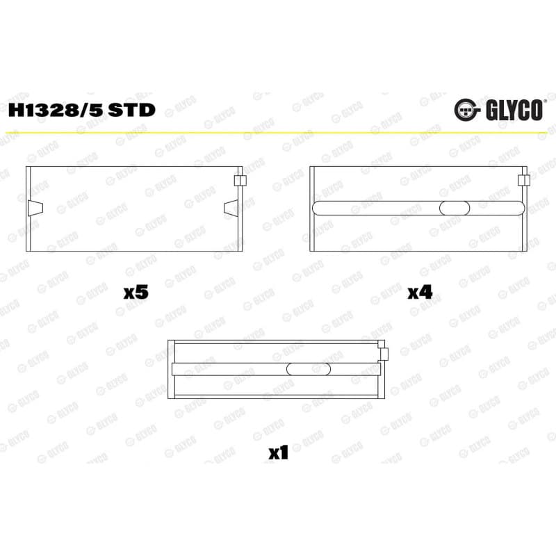 GLYCO pagrindiniai guoliai, alkūninis velenas H1328/5 STD