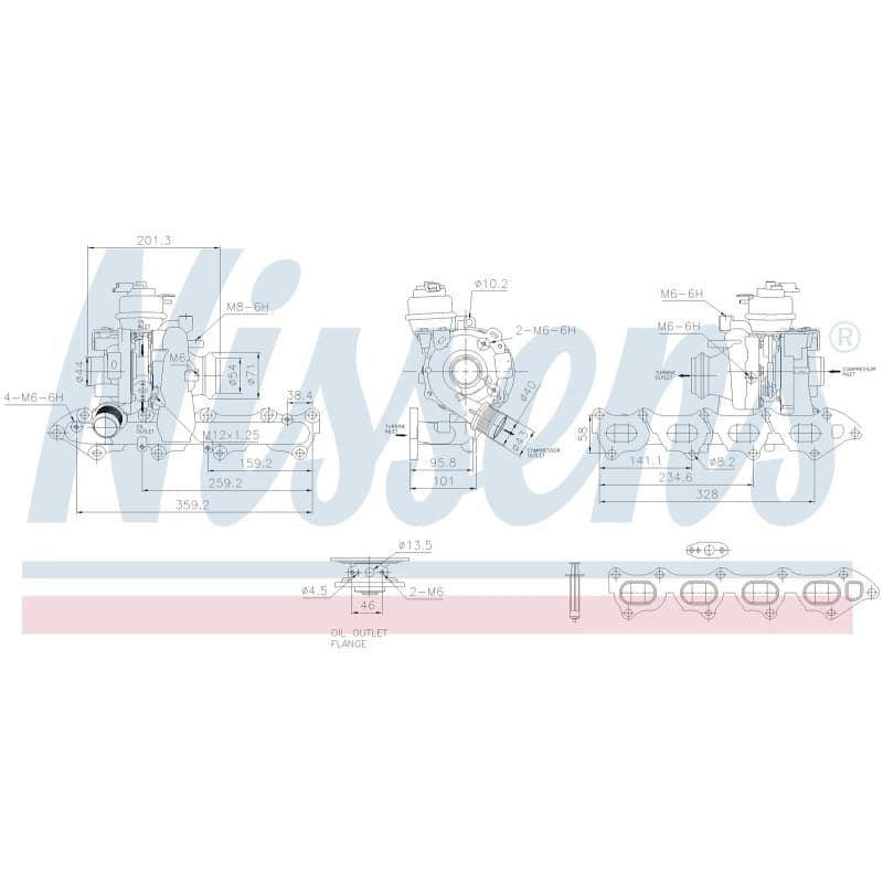 NISSENS kompresorius, įkrovimo sistema 93460
