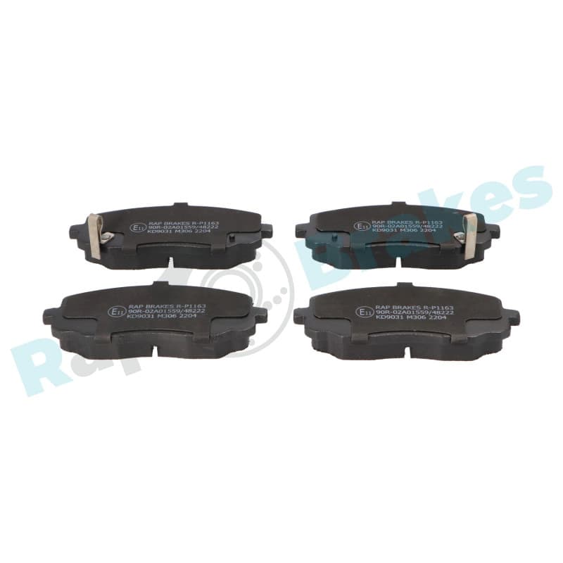 RAPBRAKES stabdžių trinkelių rinkinys, diskinis stabdys R-P1163