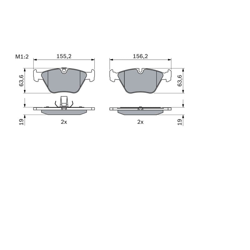BOSCH 0 986 424 767 stabdžių trinkelių rinkinys, diskinis stabdys