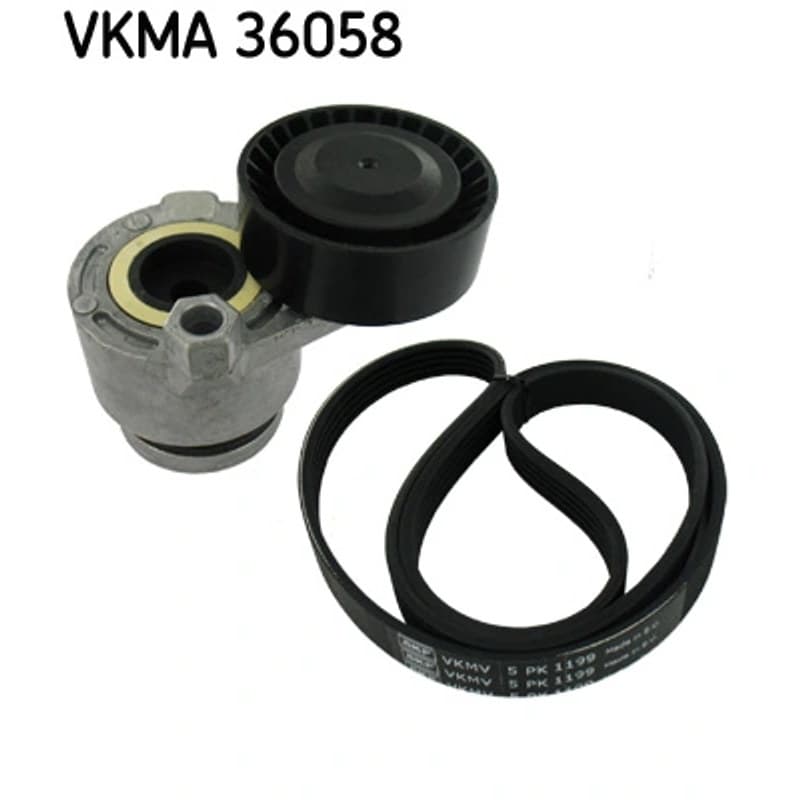 SKF VKMA 36058 V formos rumbuotas diržas, komplektas