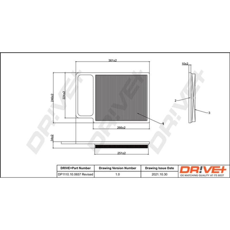 DRVE oro filtras DP1110.10.0657
