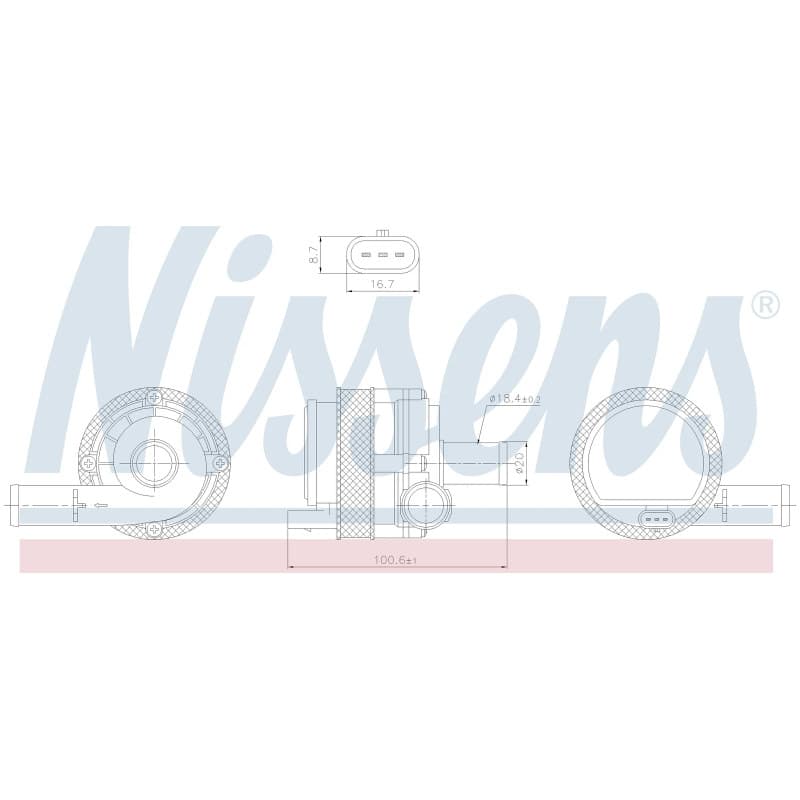 NISSENS Vandens siurblys, variklio aušinimas 831377