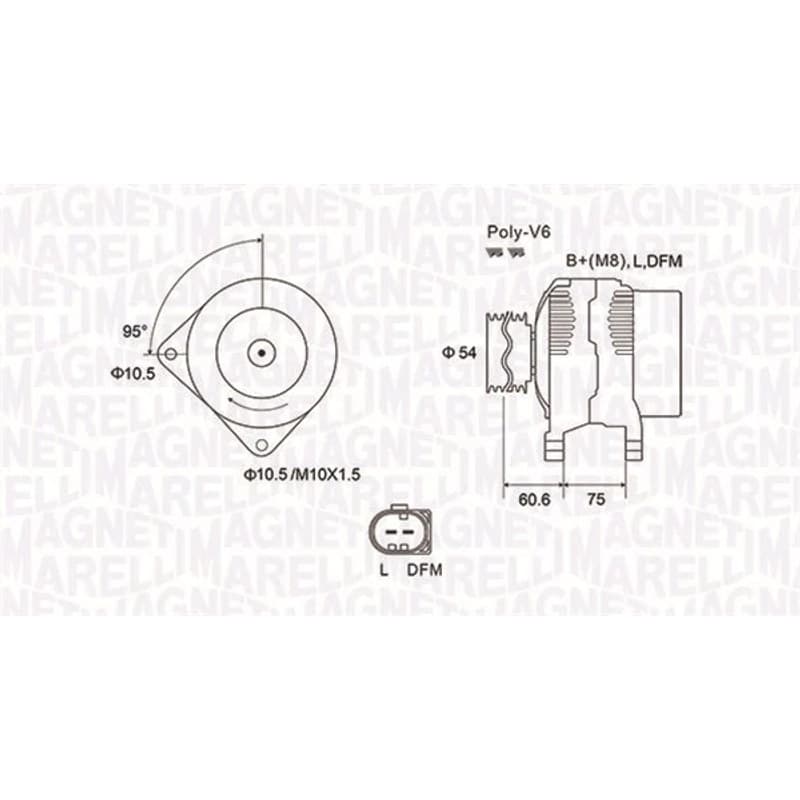 MAGNETIMARELLI kintamosios srovės generatorius 063731757010