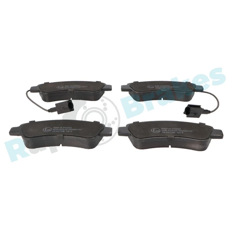 RAPBRAKES stabdžių trinkelių rinkinys, diskinis stabdys R-P0890