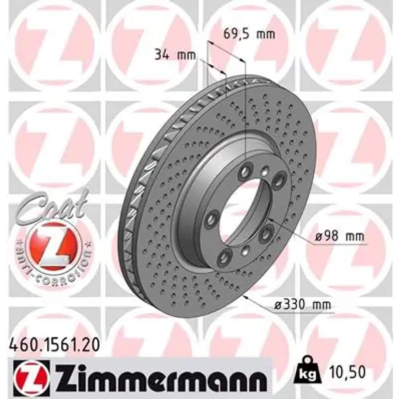ZIMMERMANN stabdžių diskas 460.1561.20