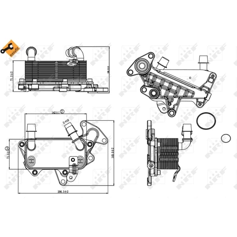 NRF alyvos aušintuvas, automatinė transmisija 31264
