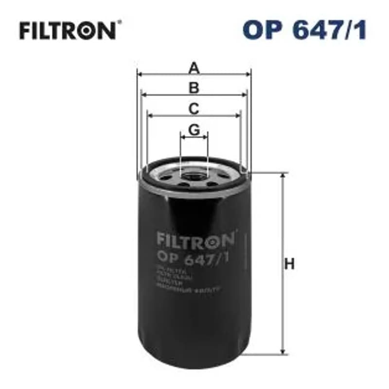 FILTRON alyvos filtras OP 647/1