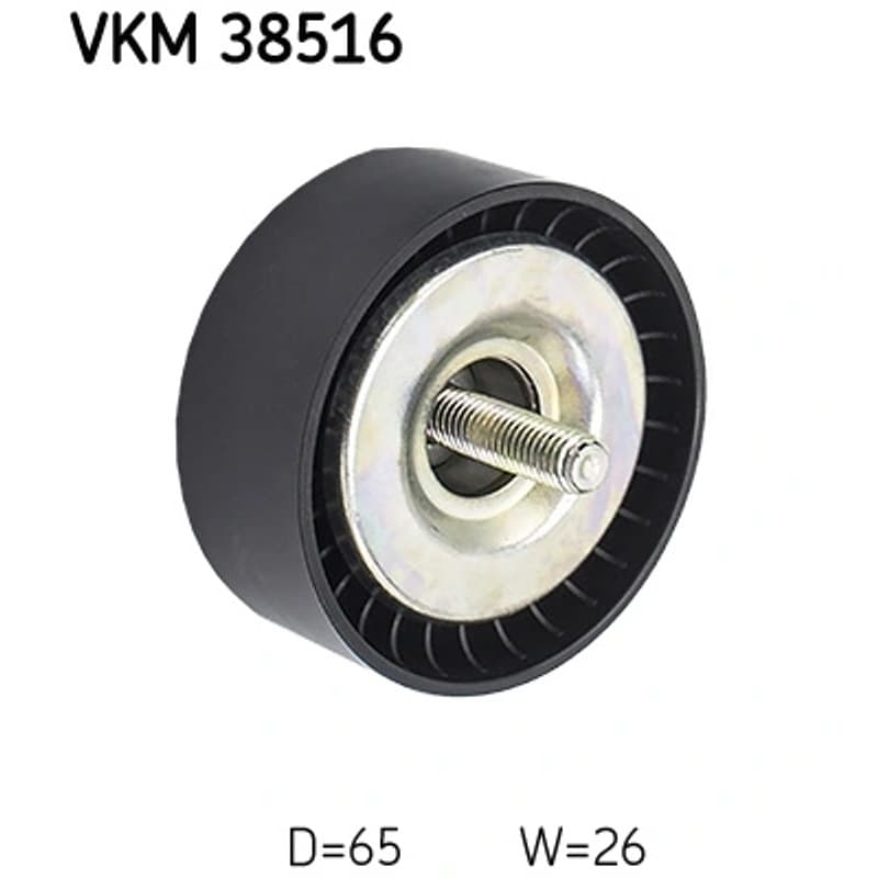 SKF VKM 38516 kreipiantysis skriemulys, V formos rumbuotas diržas