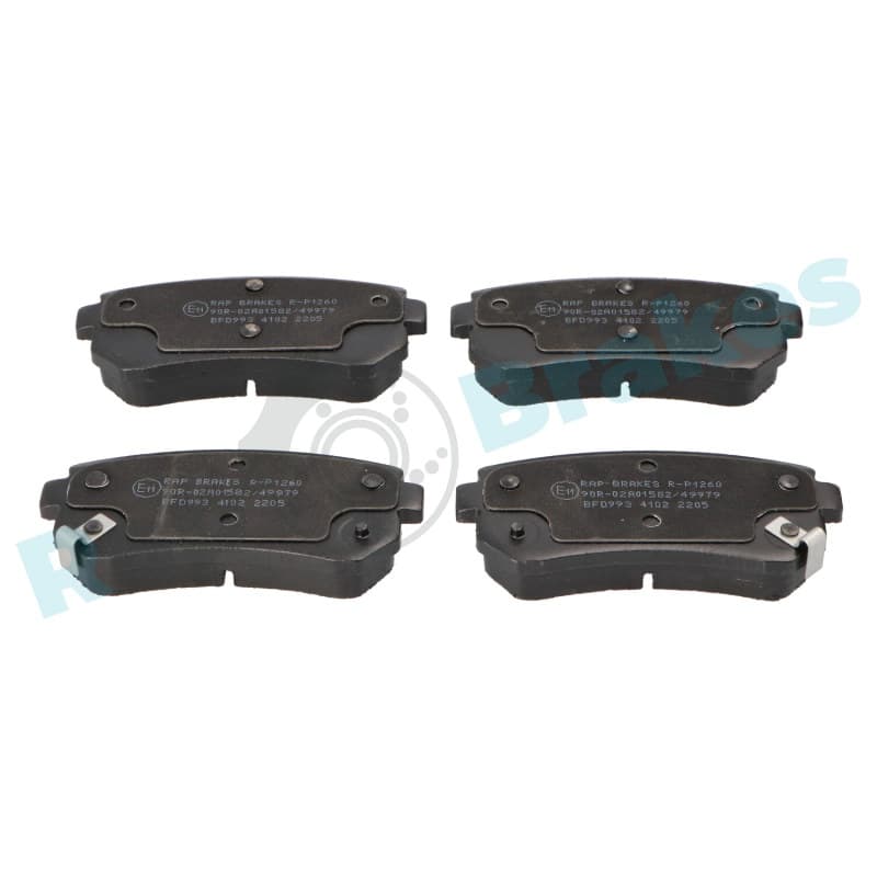 RAPBRAKES stabdžių trinkelių rinkinys, diskinis stabdys R-P1260