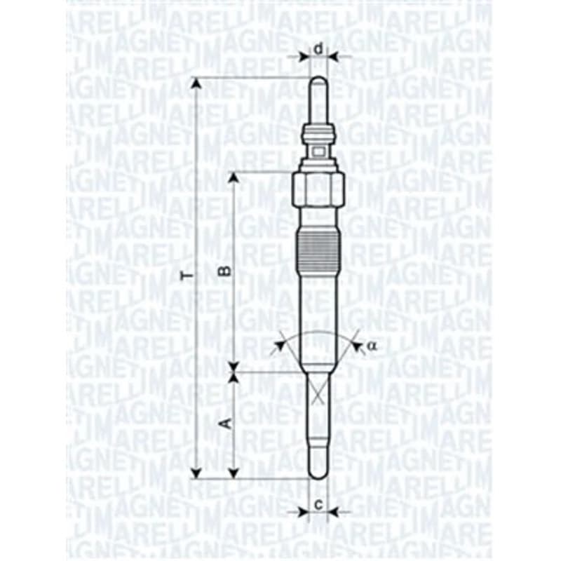MAGNETIMARELLI kaitinimo žvakė 062900028304