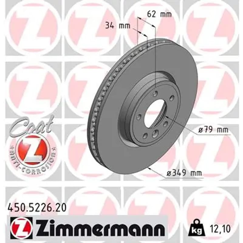 ZIMMERMANN stabdžių diskas 450.5226.20