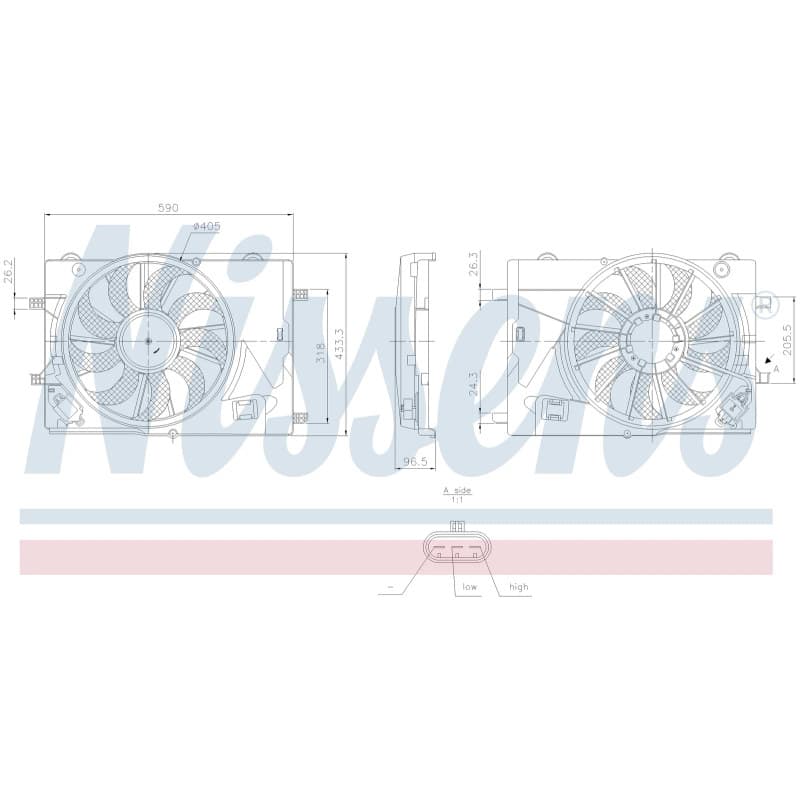 Aušinimo ventiliatorius NISSENS 850264 NISS