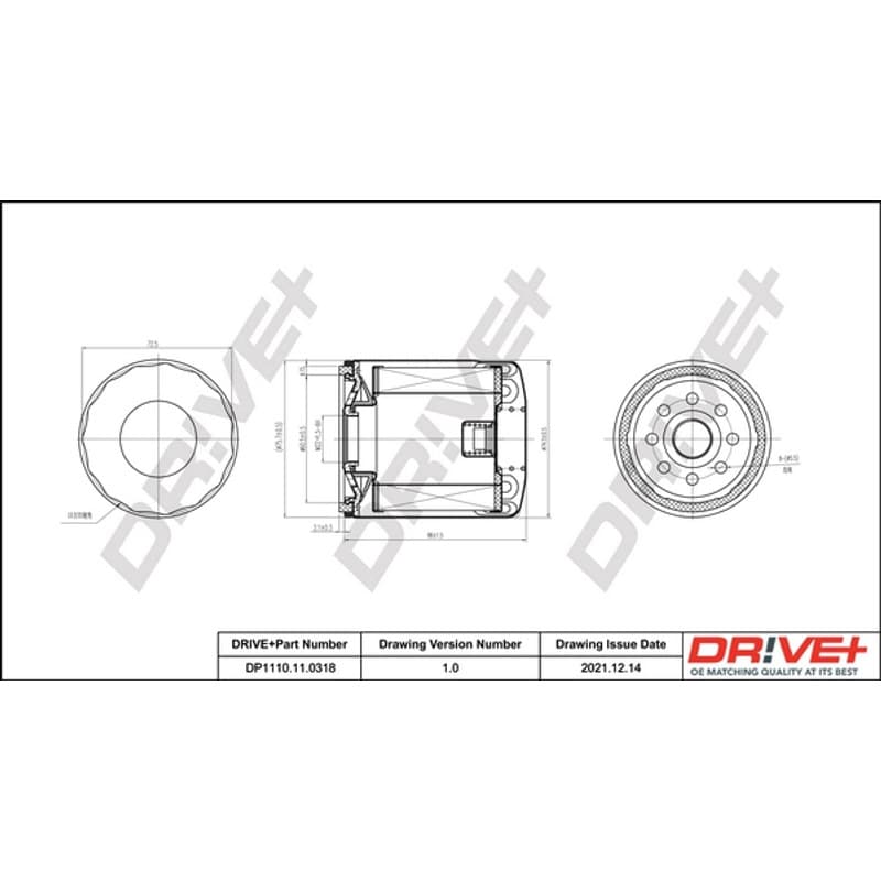 DRVE alyvos filtras DP1110.11.0318