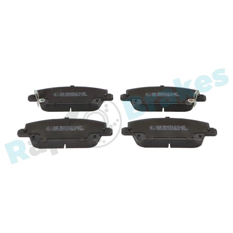 RAPBRAKES stabdžių trinkelių rinkinys, diskinis stabdys R-P1199
