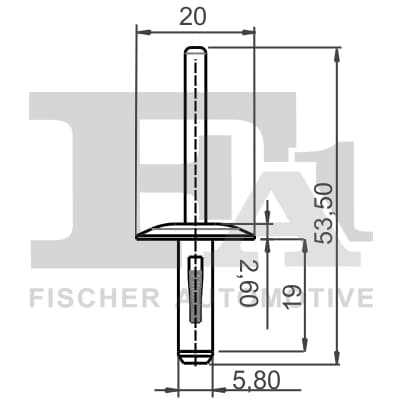Aklinųjų kniedžių asortimentas FA1 10-20020.25 102002025