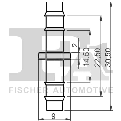 Adapteris, žarnų jungiklis FA1 33-60010.10 336001010