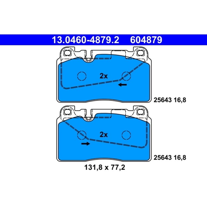 ATE Būgnai ir trinkelės 13.0460-4879.2
