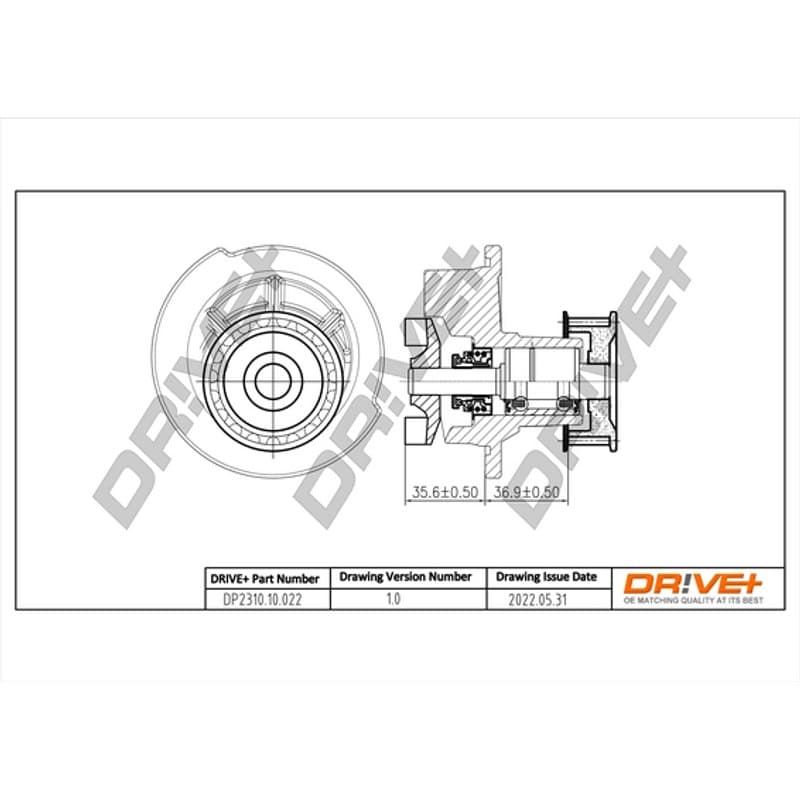 DRVE Vandens siurblys, variklio aušinimas DP2310.10.022