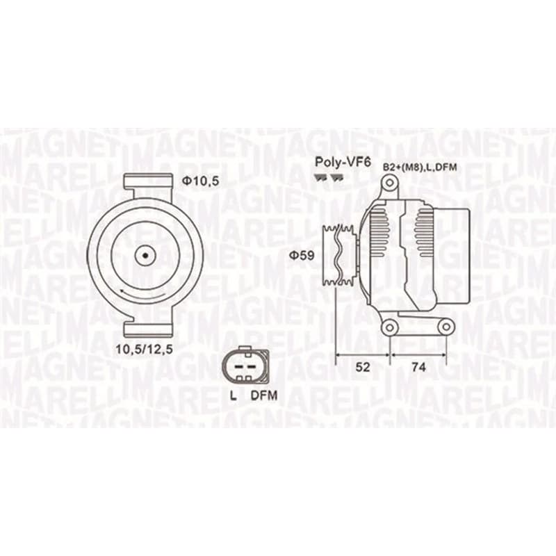MAGNETIMARELLI kintamosios srovės generatorius 063731928010