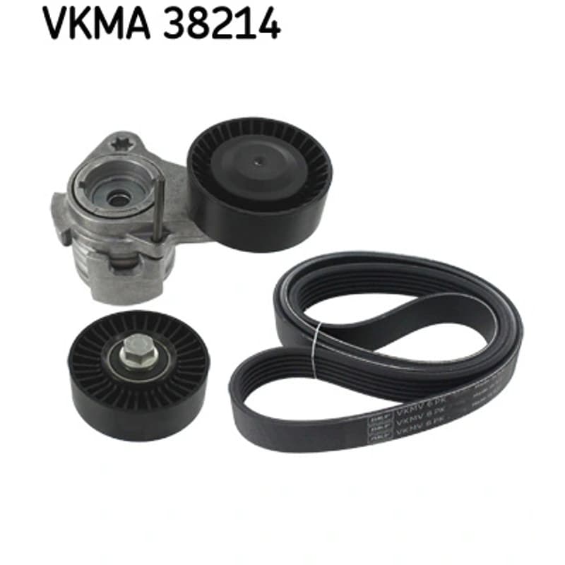 SKF VKMA 38214 V formos rumbuotas diržas, komplektas
