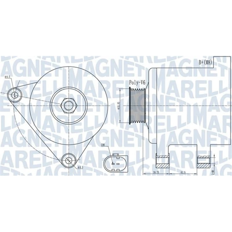 MAGNETIMARELLI kintamosios srovės generatorius 063731910010
