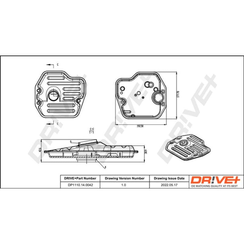 DRVE hidraulinių filtrų komplektas, automatinė transmisija DP1110.14.0042