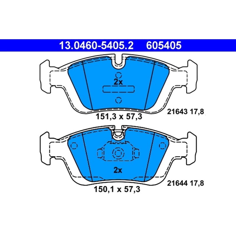 ATE Būgnai ir trinkelės 13.0460-5405.2