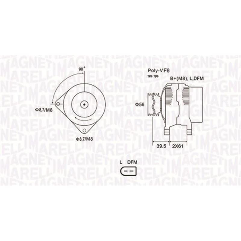 MAGNETIMARELLI kintamosios srovės generatorius 063731912010