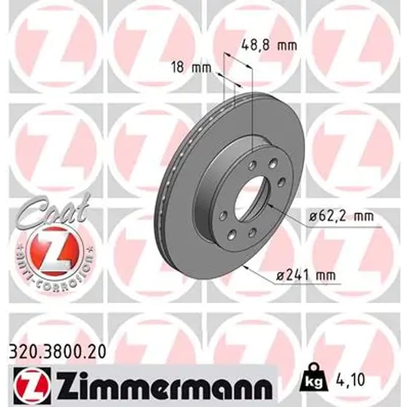 ZIMMERMANN stabdžių diskas 320.3800.20