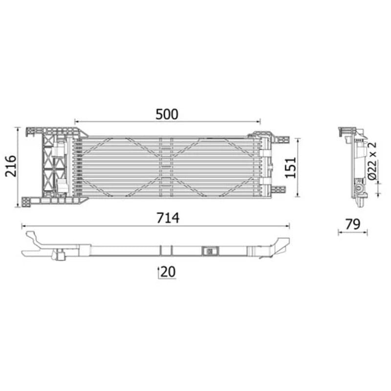 MAHLE CLC 330 000P alyvos aušintuvas, automatinė transmisija