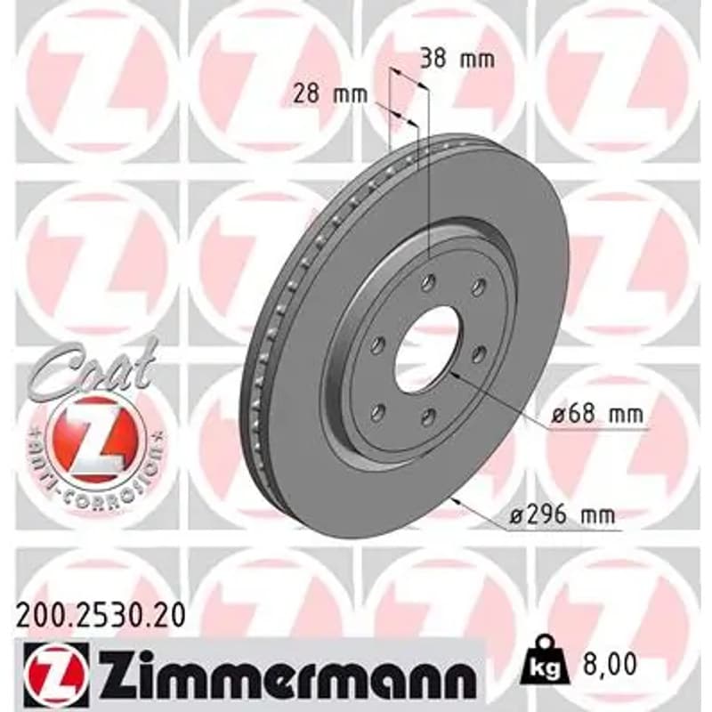 ZIMMERMANN stabdžių diskas 200.2530.20