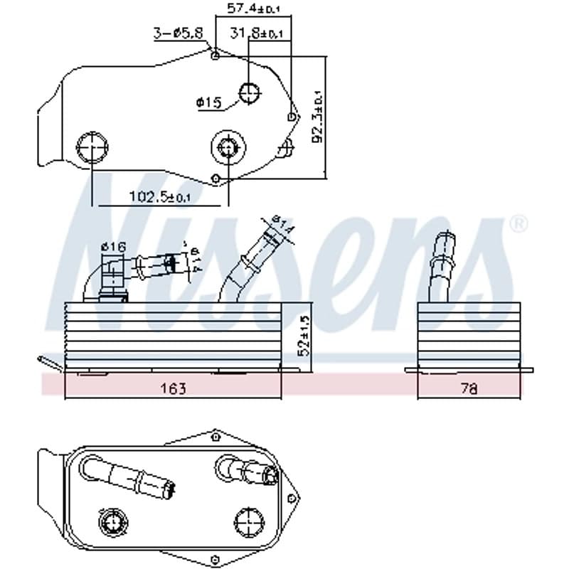 NISSENS alyvos aušintuvas, automatinė transmisija 91353